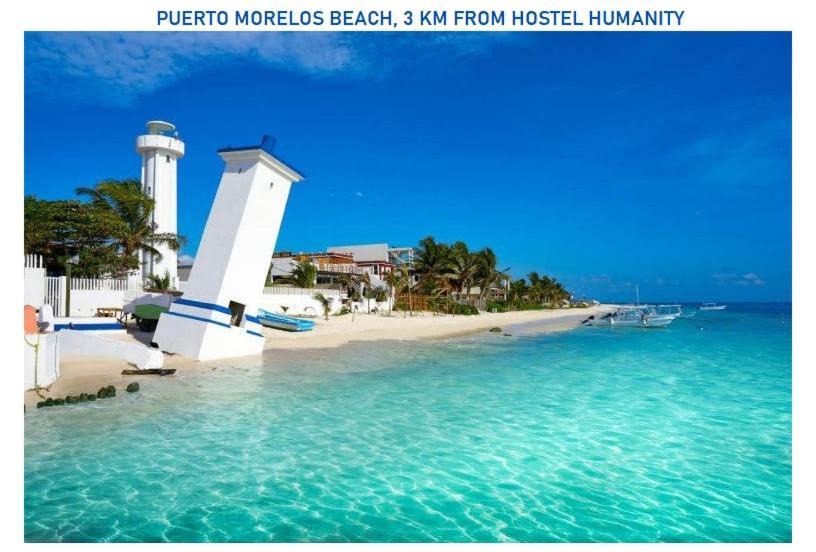 Hostel Humanity Puerto Morelos Bagian luar foto